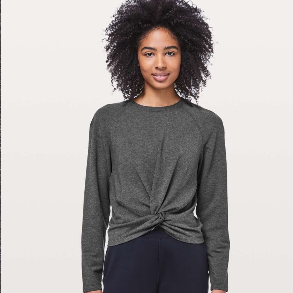 Lululemon Charcoal Gray Tuck & Gather Pullover
